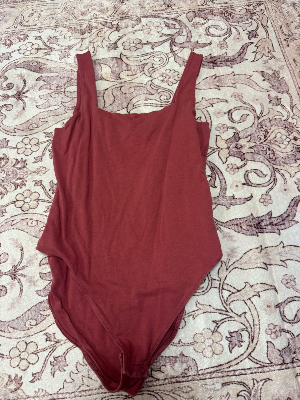 Old Navy Sleeveless Bodysuit in Rust Red